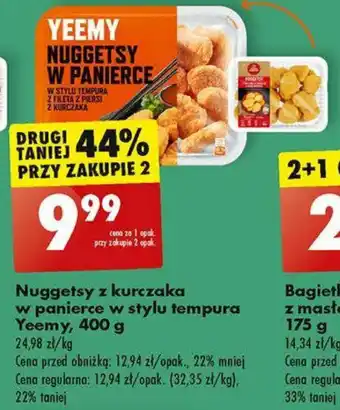 Biedronka Nuggetsy z kurczaka w panierce w stylu tempura Yeemy 400 g oferta