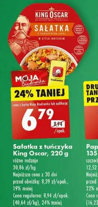 Biedronka Sałatka z tuńczyka King Oscar 220 g oferta