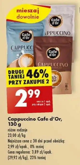 Biedronka Cappuccino Cafe d'Or 130 g oferta