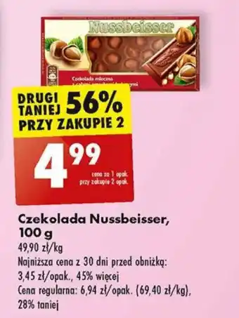 Biedronka Czekolada Nussbeisser 100 g oferta