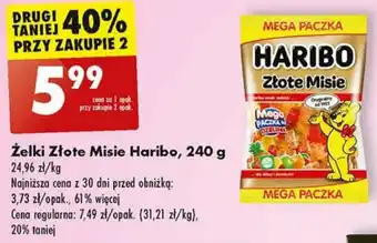 Biedronka Żelki Złote Misie Haribo 240 g oferta