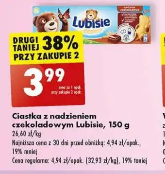 Biedronka Ciastka z nadzieniem czekoladowym Lubisie 150 g oferta