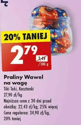 Biedronka Praliny Wawel 100g oferta