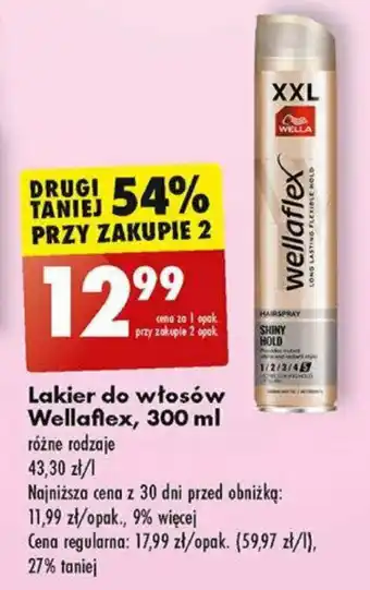 Biedronka Lakier do włosów Wellaflex 300 ml oferta