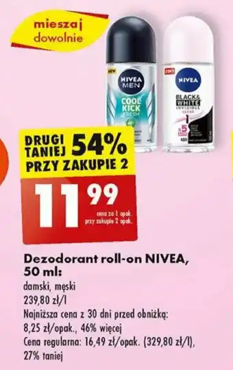 Biedronka Dezodorant roll on NIVEA 50 ml oferta