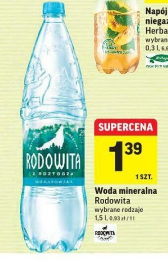 Intermarche Woda mineralna Rodowita 1,5l oferta