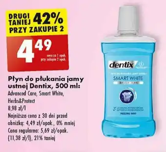 Biedronka Płyn do płukania jamy ustnej Dentix 500 ml oferta