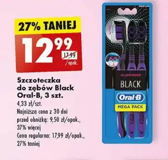 Biedronka Szczoteczka do zębów Black Oral B 3 szt. oferta