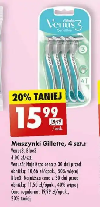 Biedronka Maszynki Gillette 4 szt. oferta