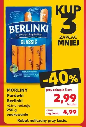 Kaufland MORLINY Parówki Berlinki oferta