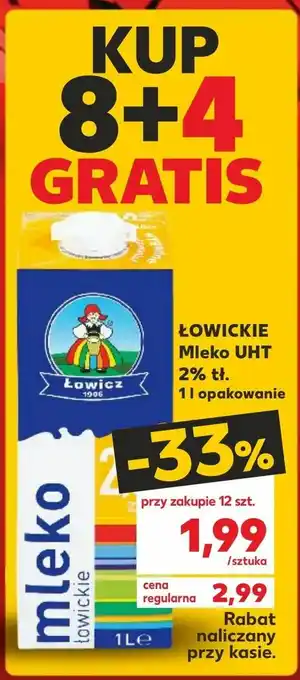 Kaufland ŁOWICKIE Mleko UHT 2% tł oferta