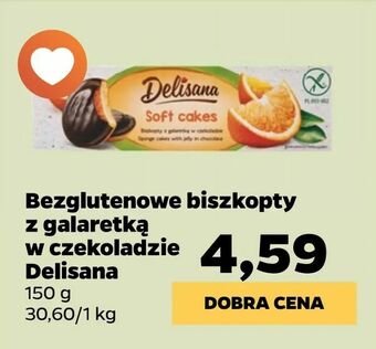Netto Bezglutenowe biszkopty z galaretką w czekoladzie Delisana oferta