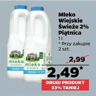 Netto Mleko Wiejskie Świeże 2% Piątnica oferta