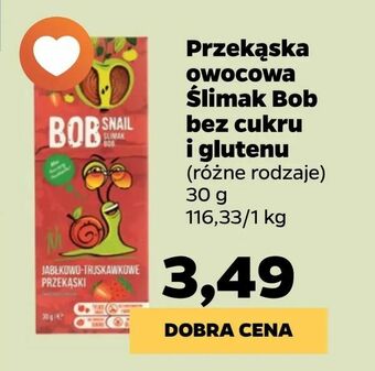 Netto Przekąska owocowa Ślimak Bob bez cukru i glutenu oferta