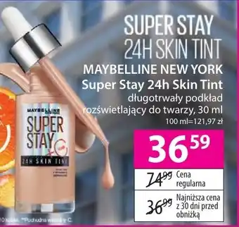 Hebe SUPER STAY 24H SKIN TINT MAYBELLINE NEW YORK Super Stay 24h Skin Tint długotrwały podkład rozświetlający do twarzy, 30 ml oferta