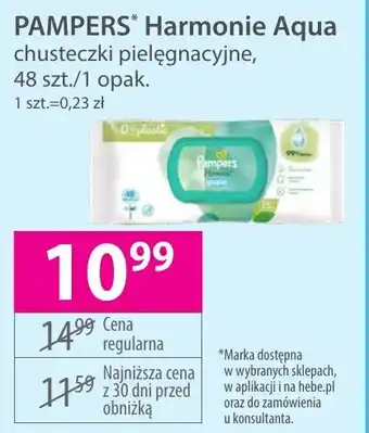 PAMPERS Harmonie Aqua chusteczki pielęgnacyjne, 48 szt.