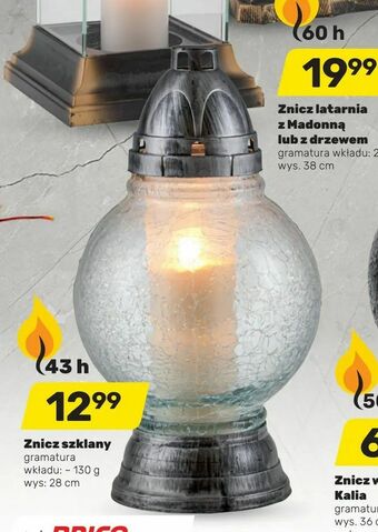 Bricomarche Znicz szklany oferta