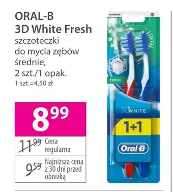 Hebe ORAL-B 3D White Fresh szczoteczki do mycia zębów średnie, 2 szt. oferta