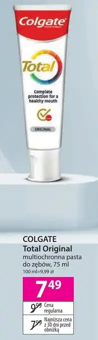 Hebe COLGATE Total Original multiochronna pasta do zębów, 75 ml oferta