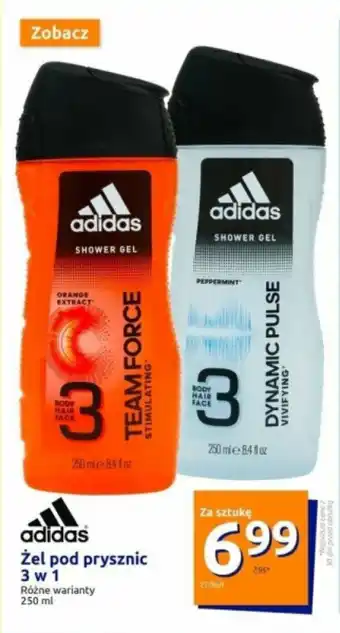 Action Adidas Żel pod prysznic 250ml oferta