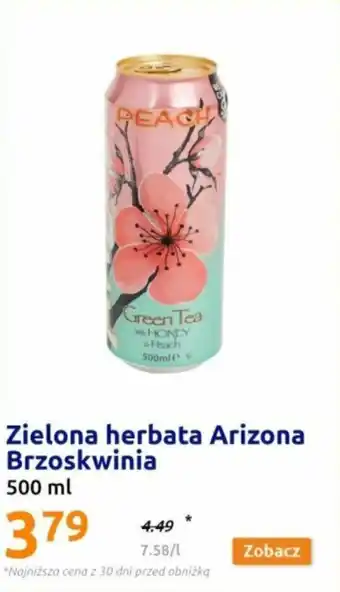 Action Zielona herbata Arizona Brzoskwinia 500ml oferta