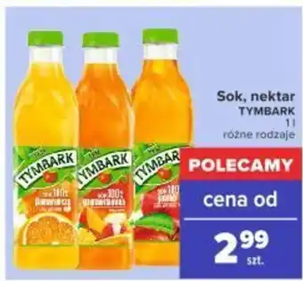 Carrefour Sok, nektar Tymbark 1l wybrane rodzaje oferta