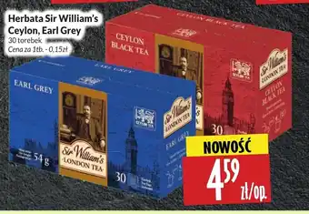 Hala Wola Herbata Sir William's Ceylon, Earl Grey 30 torebek oferta