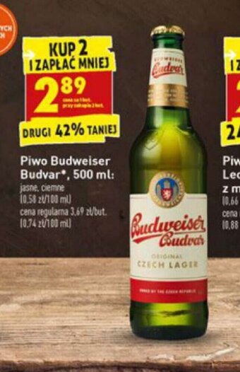 Biedronka Piwo Budweiser Budvar 500ml oferta