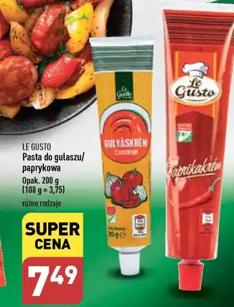 ALDI LE GUSTO Pasta do gulaszu/ paprykowa, 200 g oferta
