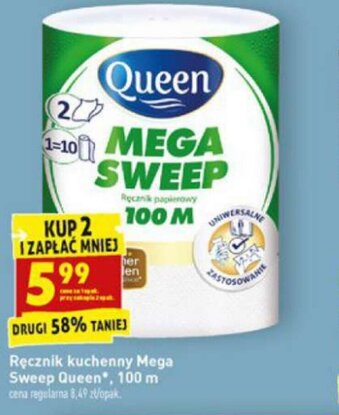 Biedronka Ręcznik kuchenny Mega Sweep Queen 100m oferta