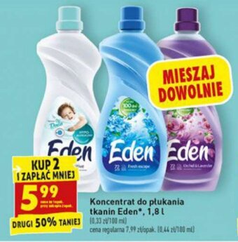 Biedronka Koncentrat do płukania tkanin Eden 1,8l oferta