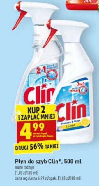 Biedronka Płyn do szyb Clin 500ml oferta