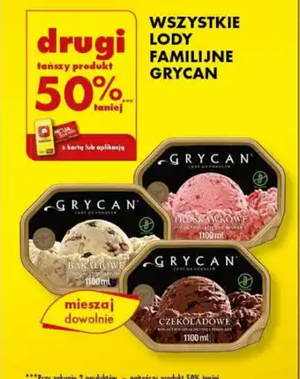 Biedronka GRYCAN Wszystkie lody familijne oferta