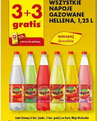 Biedronka HELLENA WSZYSTKIE NAPOJE GAZOWANE 1,25 L oferta