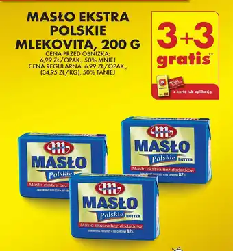 Biedronka MLEKOVITA MASŁO EKSTRA POLSKIE 200 G oferta