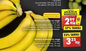 Biedronka Banany premium na wagę 1kg oferta