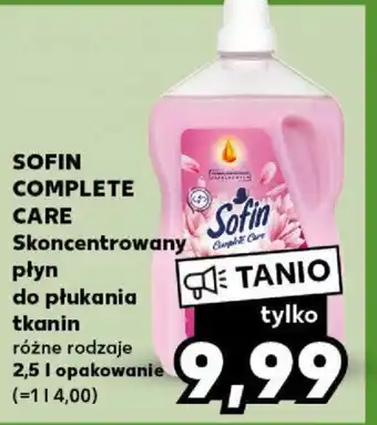 Kaufland SOFIN COMPLETE CARE Skoncentrowany płyn do płukania tkanin 2,5 I oferta