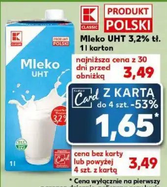 Kaufland Mleko UHT 3,2% tł. 1 l oferta