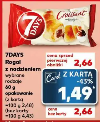 Kaufland 7DAYS Rogal z nadzieniem, 60 g oferta
