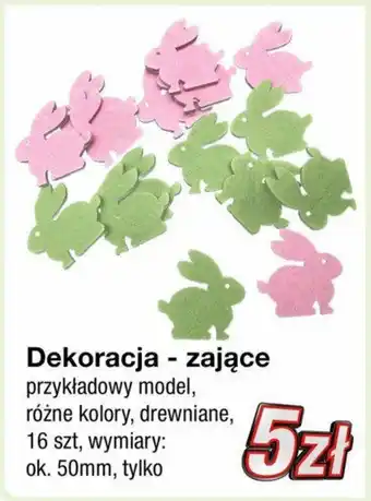 Dekoracja - zające 16szt