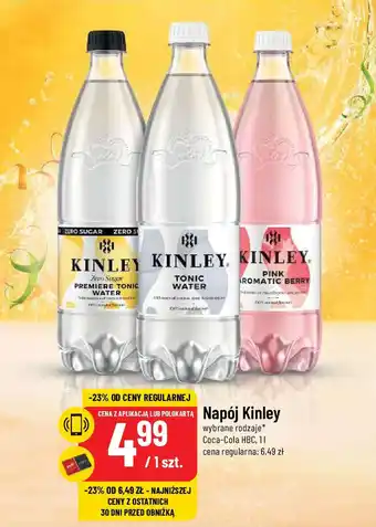 Polomarket Napój Kinley Coca-Cola HBC, 1l oferta