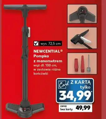 Kaufland NEWCENTIAL® Pompka z manometrem wąż dł. 100 cm, w zestawie różne końcówki oferta