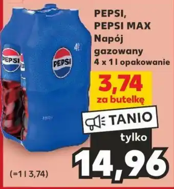 Kaufland PEPSI PEPSI MAX Napój gazowany 4x1l oferta