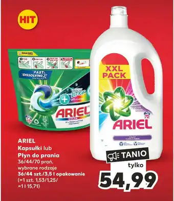 Kaufland ARIEL Kapsułki lub Płyn do prania 36/44szt./3,5l oferta