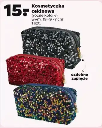 Netto Kosmetyczka cekinowa 19x9x7cm oferta