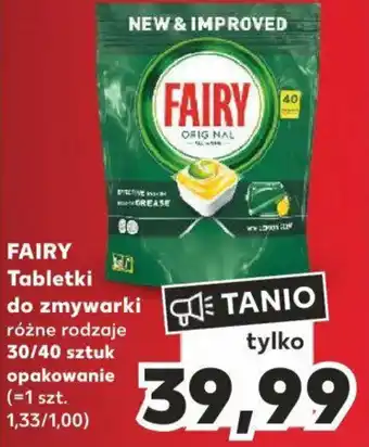 Kaufland FAIRY tabletki do zmywarki 30/40szt oferta