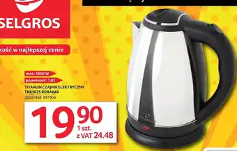 Selgros Czajnik elektryczny Titanum oferta