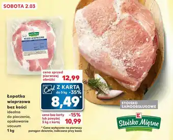 Kaufland Łopatka wieprzowa bez kości 1kg oferta