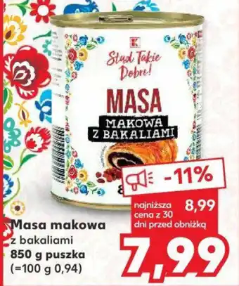Kaufland Masa makowa 850g oferta