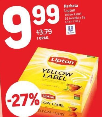 Intermarche Herbata Lipton Yellow Label 92torebki oferta